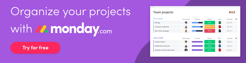 organize your projects with monday.com